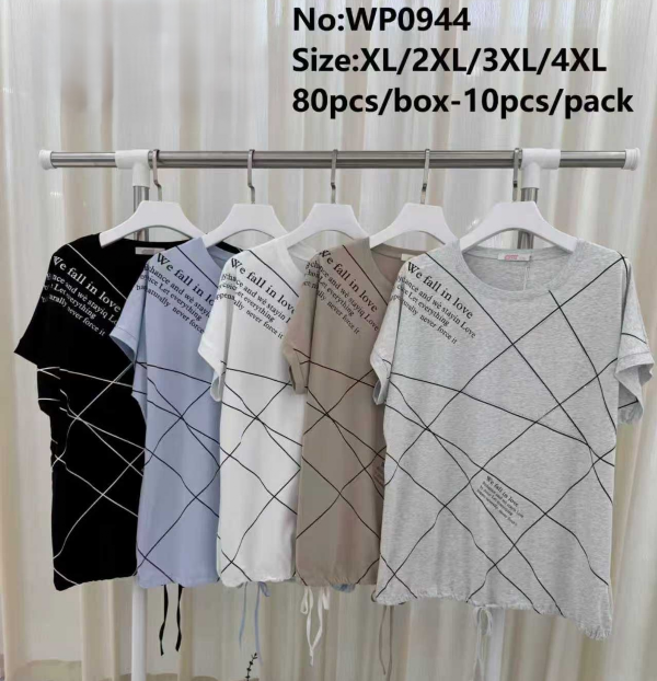Bluzki damskie Roz XL-4XL, Mix Kolor Paczka 10 szt 1